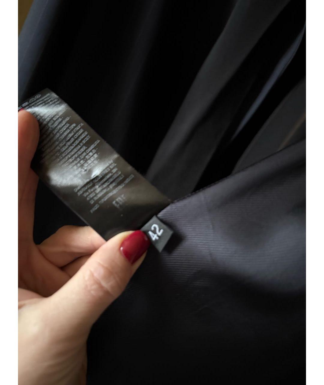 ERIKA CAVALLINI Темно-синий шерстяной жакет/пиджак, фото 8