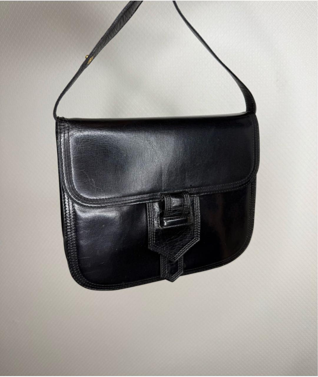 SAINT LAURENT Черная кожаная сумка через плечо, фото 6