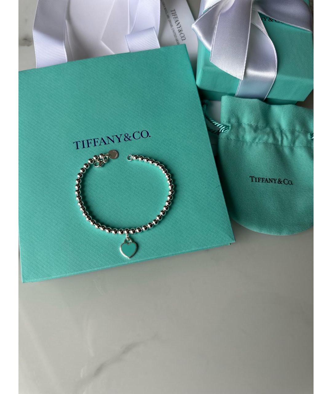 TIFFANY&CO Бирюзовый серебряный браслет, фото 4