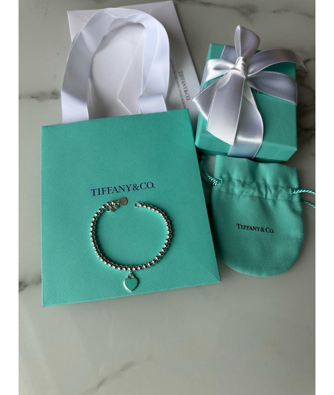 TIFFANY&CO Бирюзовый серебряный браслет, фото 2