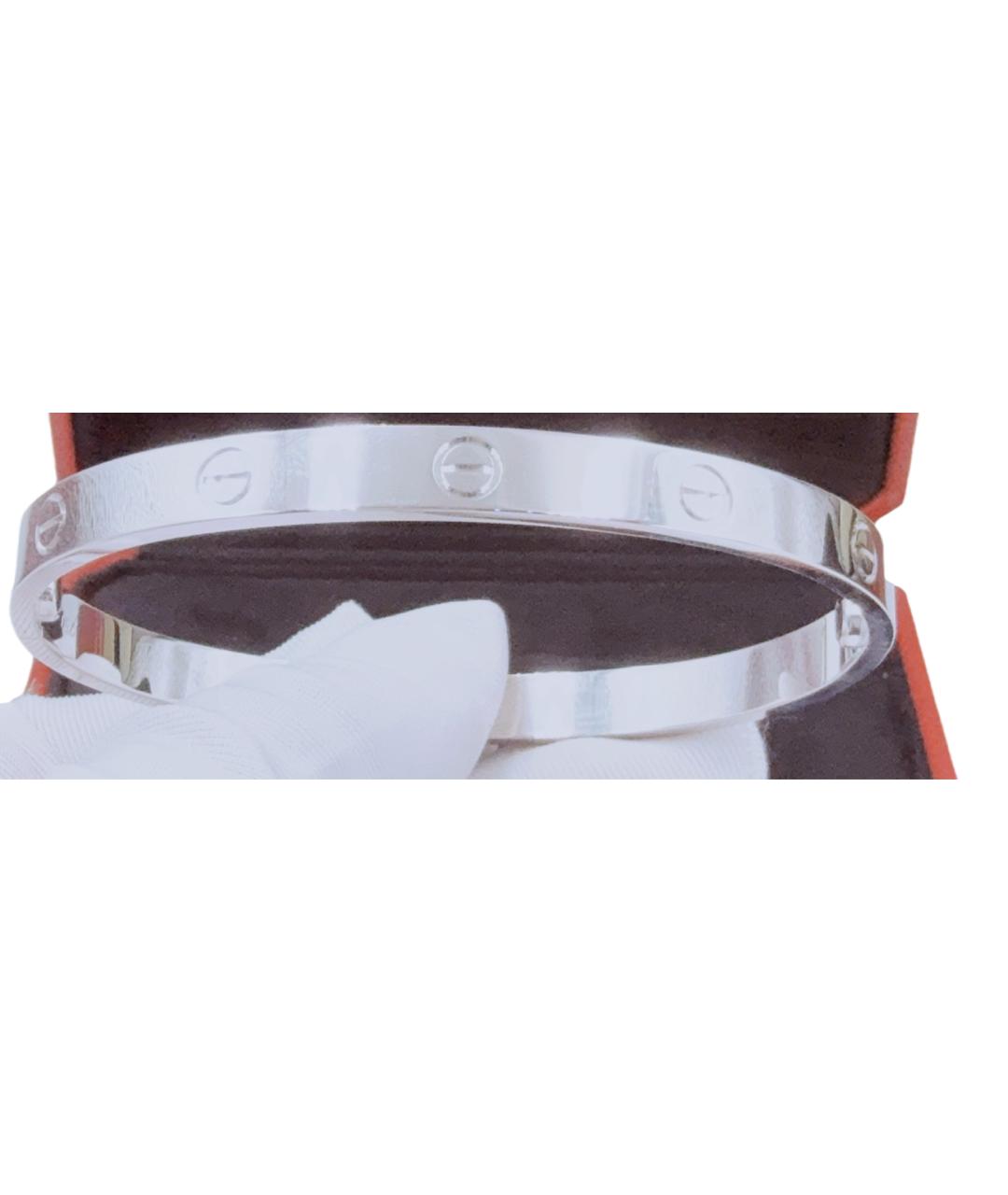 CARTIER Серебрянный браслет из белого золота, фото 6