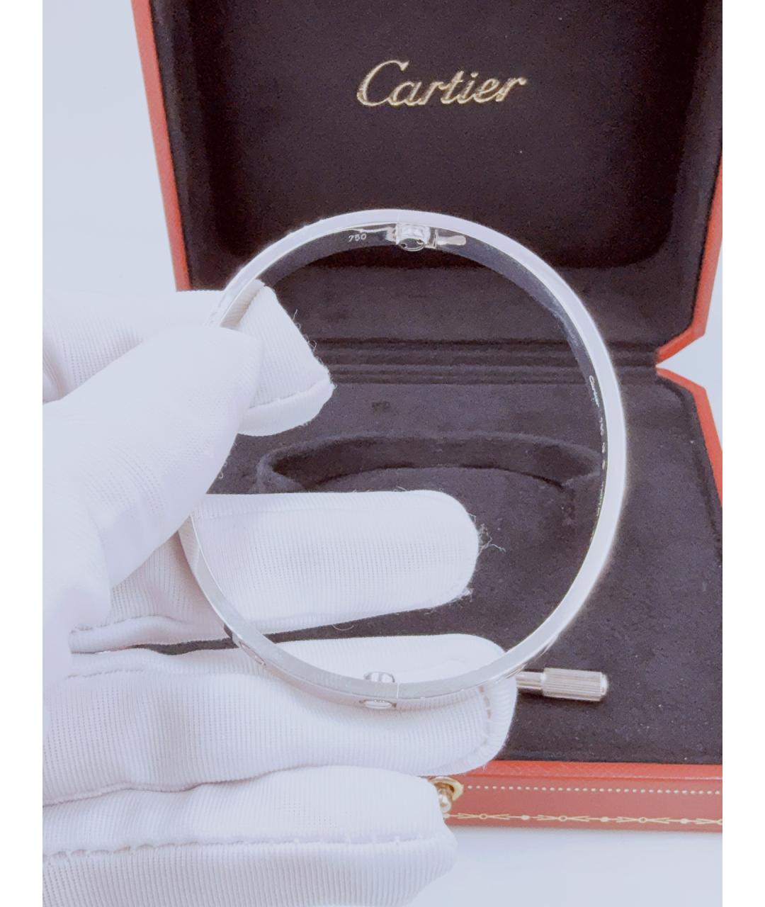 CARTIER Серебрянный браслет из белого золота, фото 5