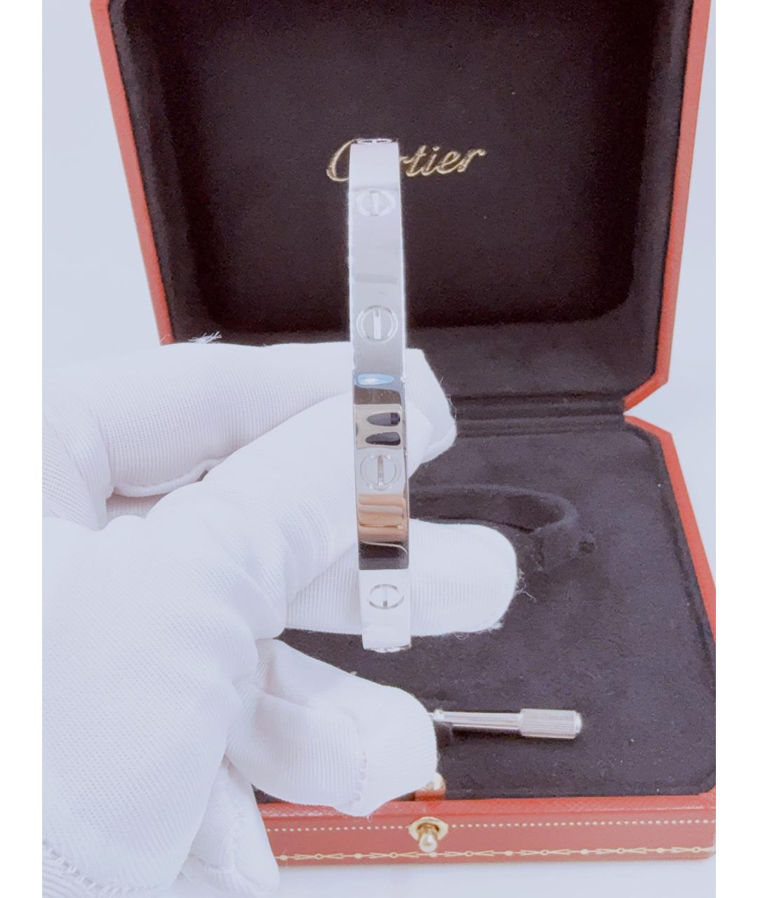 CARTIER Серебрянный браслет из белого золота, фото 3