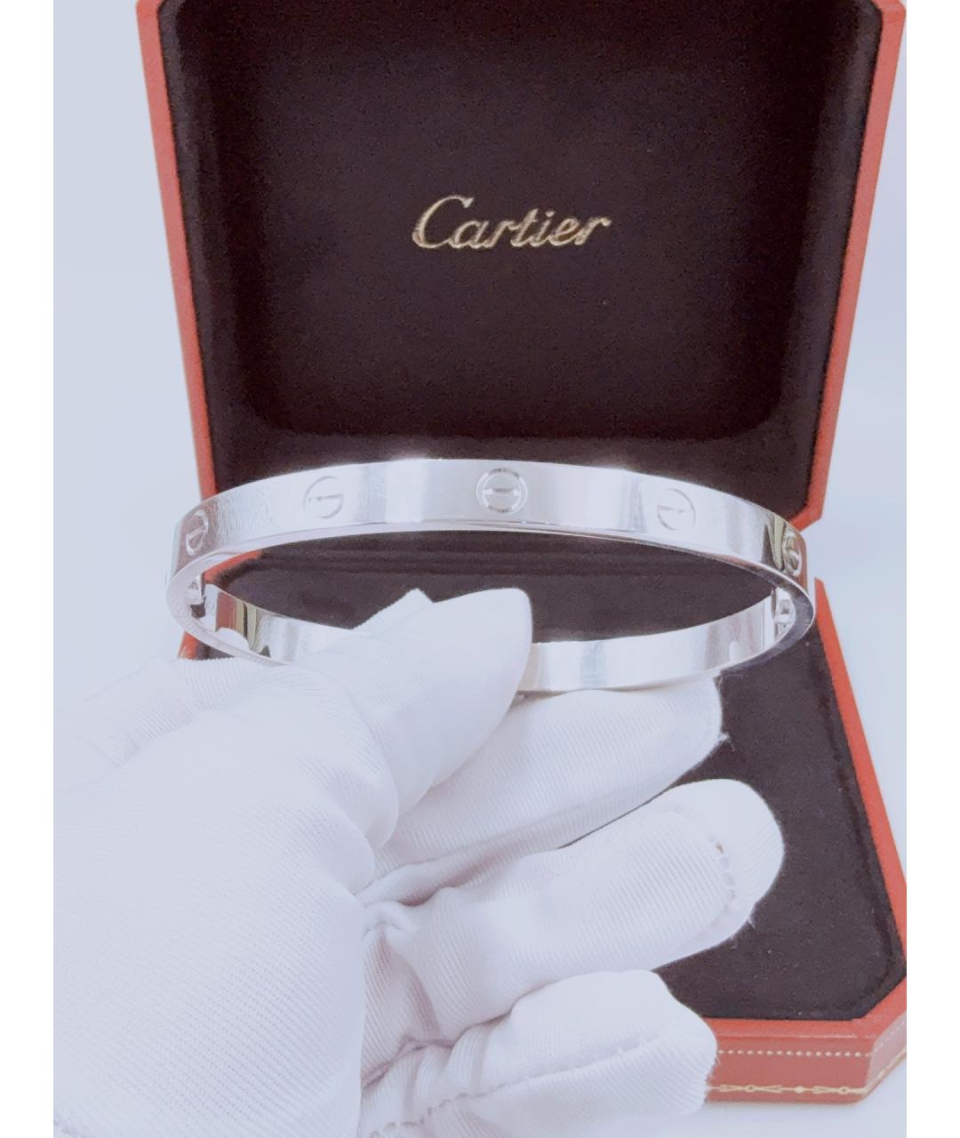 CARTIER Серебрянный браслет из белого золота, фото 2