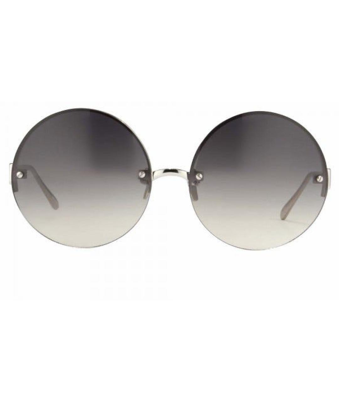 LINDA FARROW Серые металлические солнцезащитные очки, фото 3