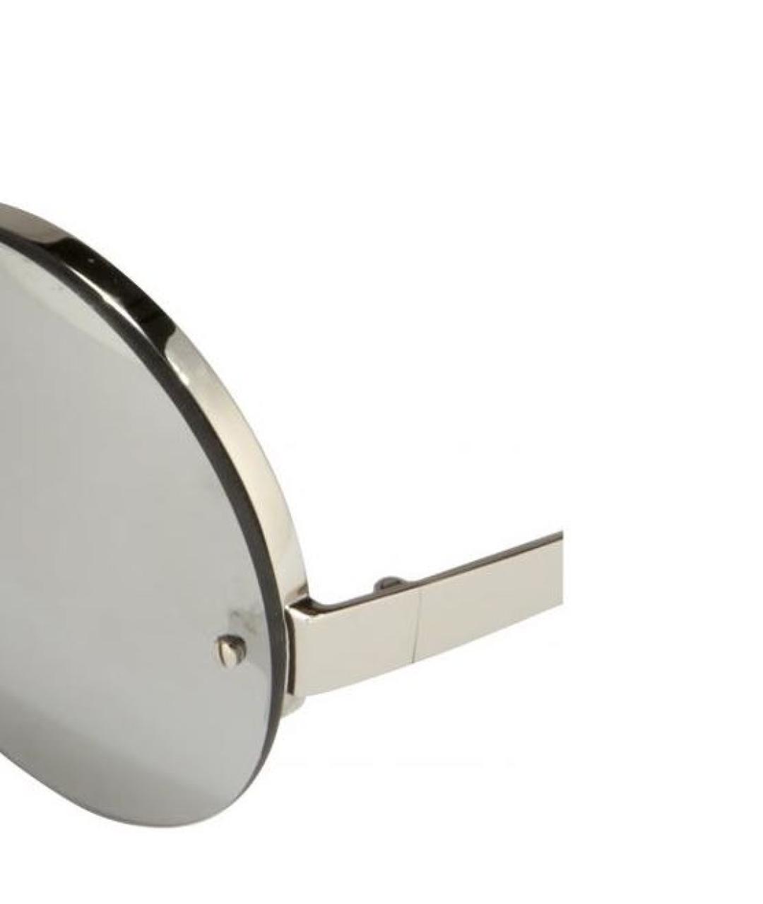 LINDA FARROW Серые металлические солнцезащитные очки, фото 2