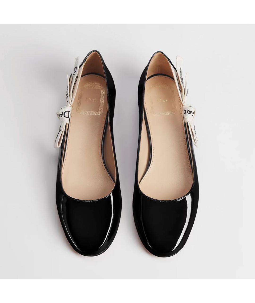 BABY DIOR Черные кожаные балетки, фото 3