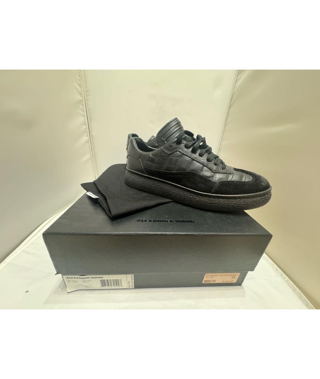 ALEXANDER WANG Черные кожаные кеды, фото 9