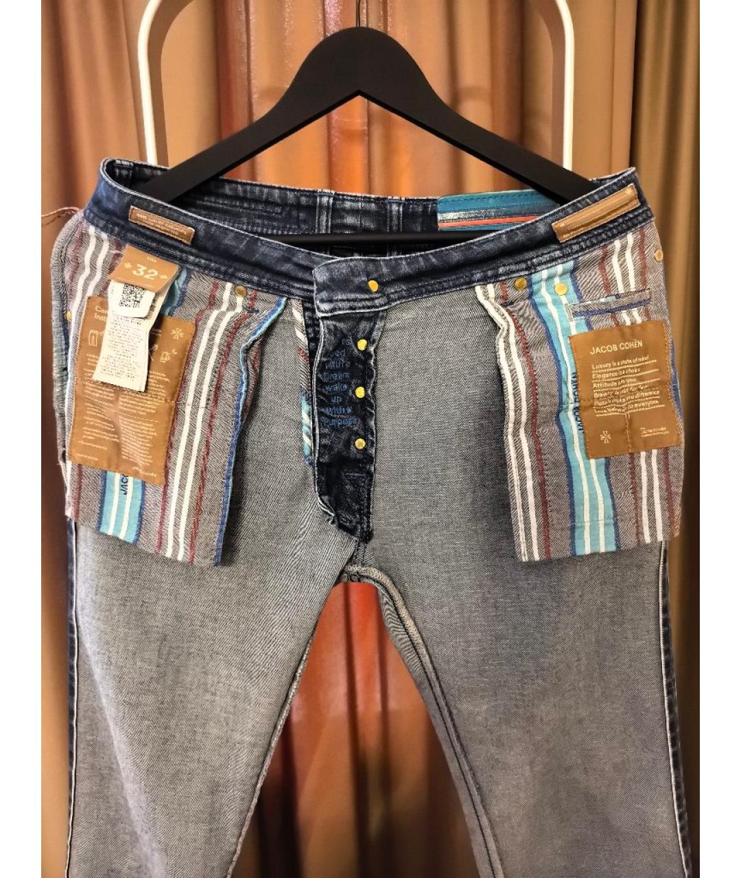JACOB COHEN Синие прямые джинсы, фото 5