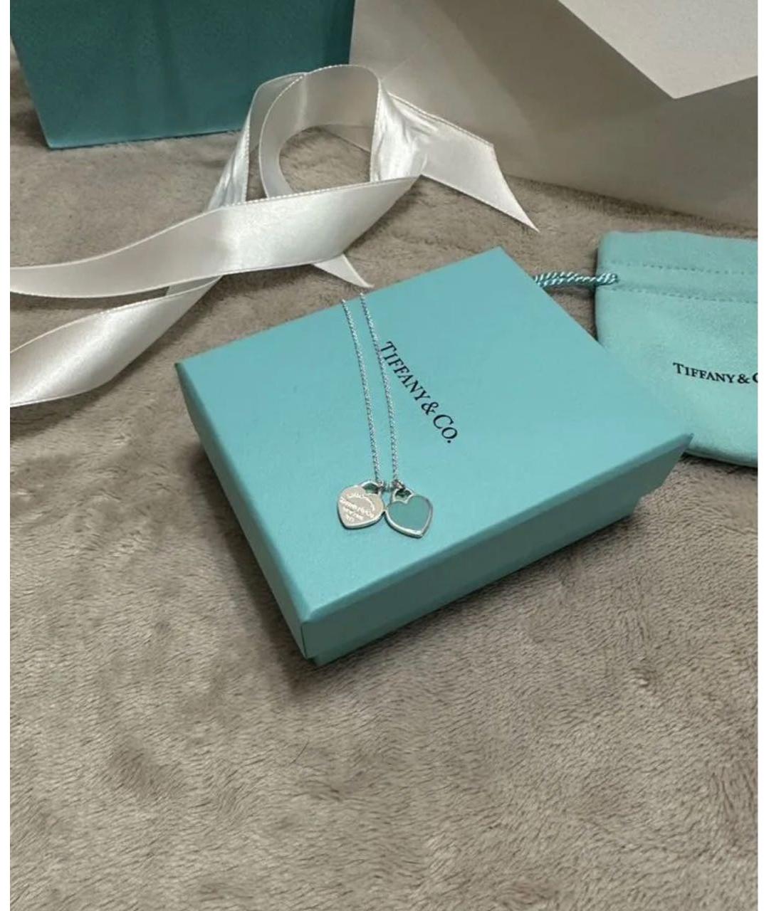 TIFFANY&CO Бирюзовое серебряное колье, фото 3