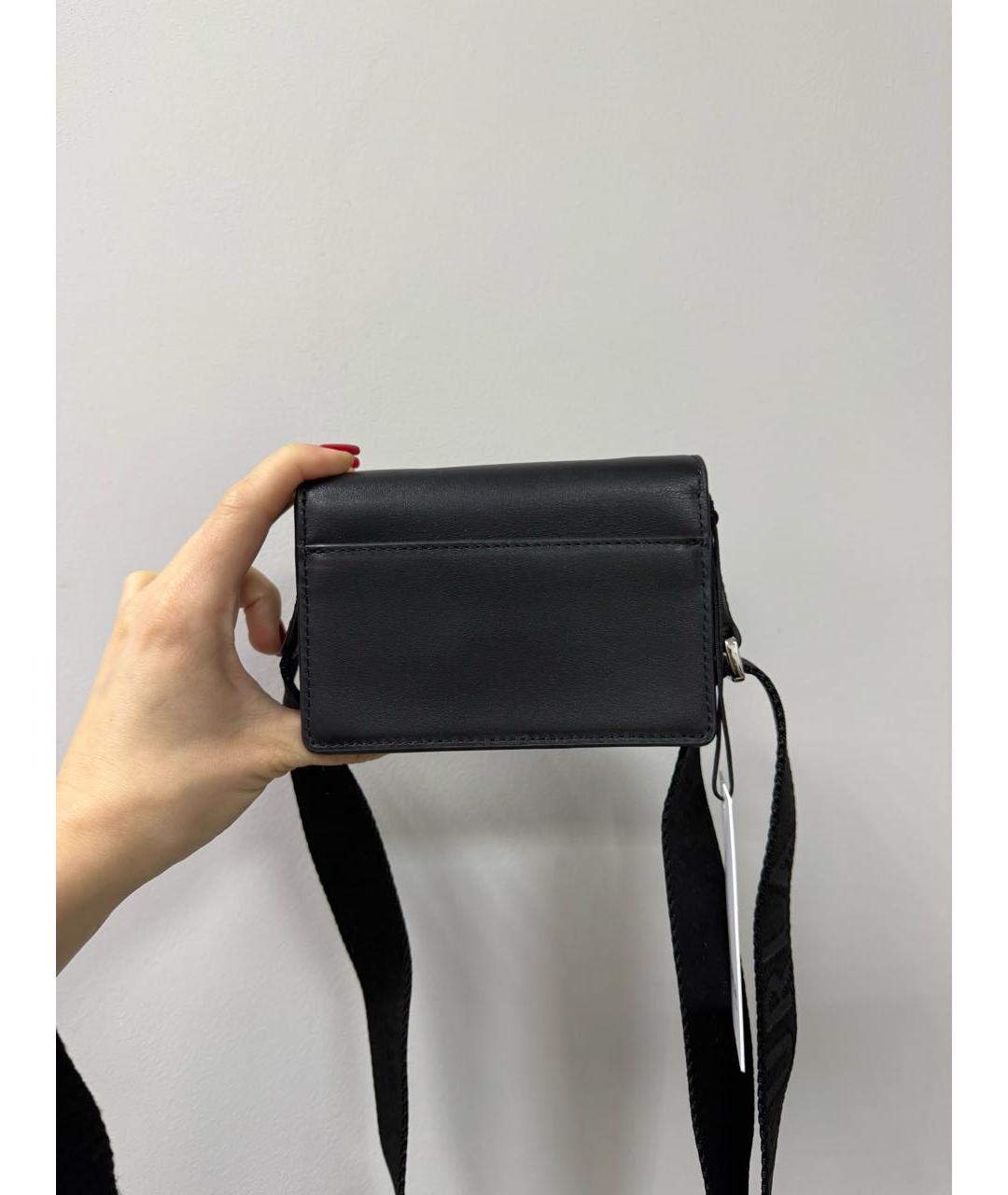 FURLA Черная кожаная сумка через плечо, фото 3