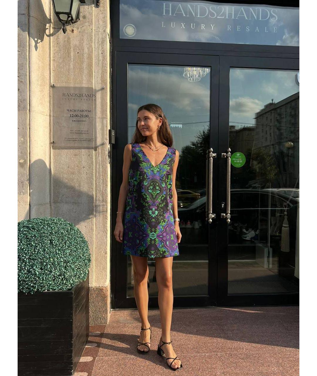 CHRISTIAN DIOR Фиолетовое шерстяное повседневное платье, фото 3