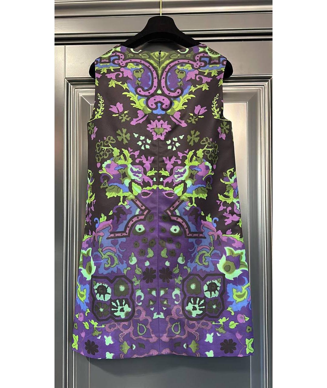 CHRISTIAN DIOR Фиолетовое шерстяное повседневное платье, фото 2