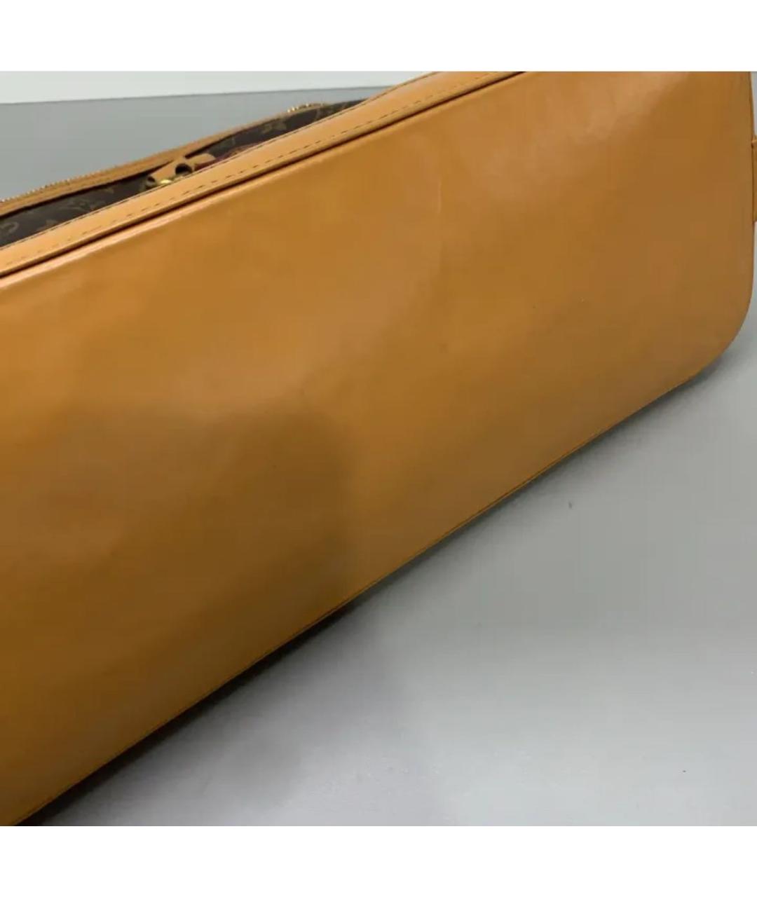 LOUIS VUITTON Коричневая кожаная сумка тоут, фото 8