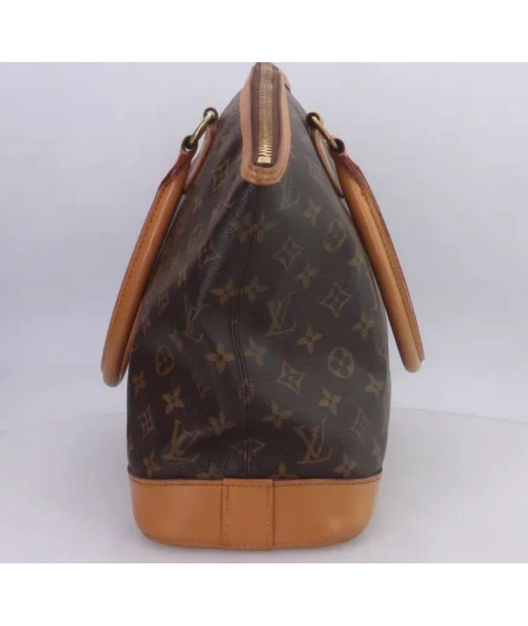 LOUIS VUITTON Коричневая кожаная сумка тоут, фото 2