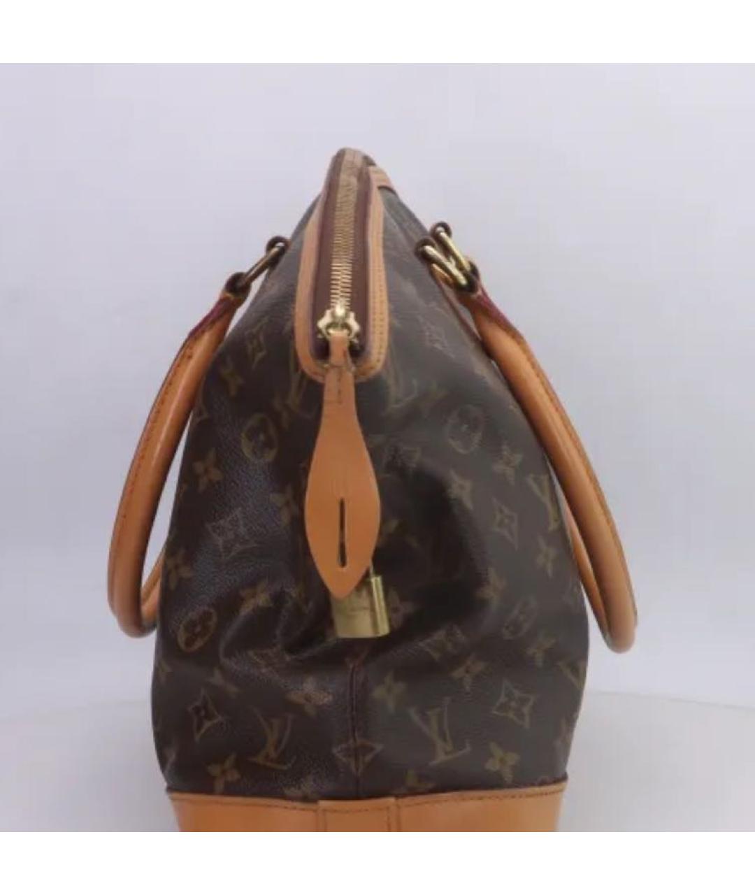 LOUIS VUITTON Коричневая кожаная сумка тоут, фото 4