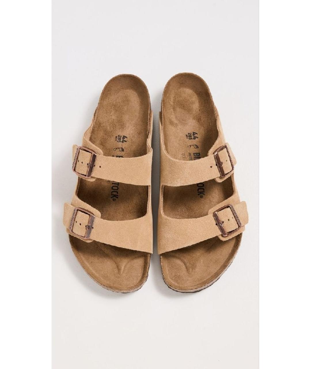 BIRKENSTOCK Бежевые замшевые сандалии, фото 2