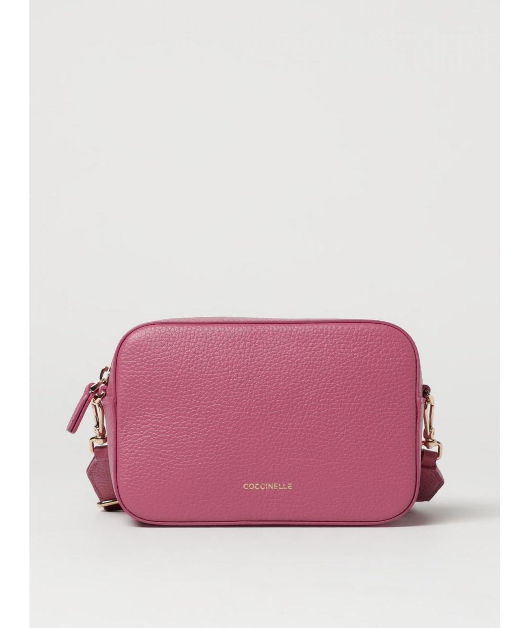 COCCINELLE Розовая кожаная сумка через плечо, фото 7