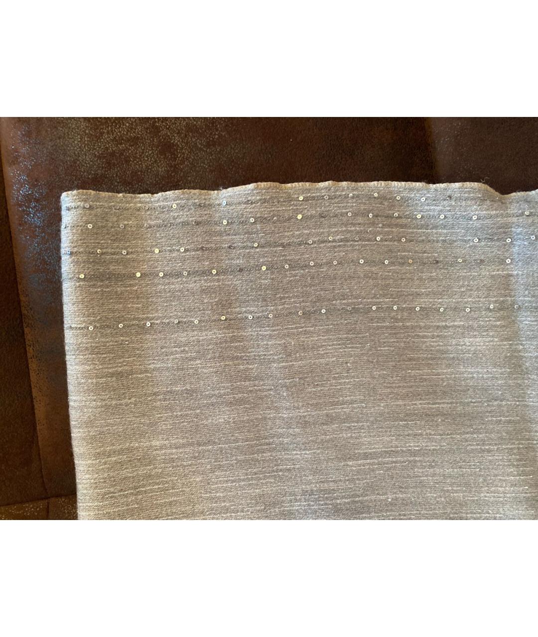 FABIANA FILIPPI Серый шерстяной платок, фото 4