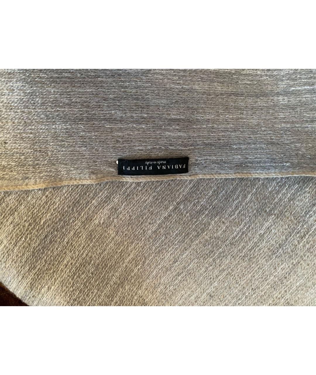 FABIANA FILIPPI Серый шерстяной платок, фото 3