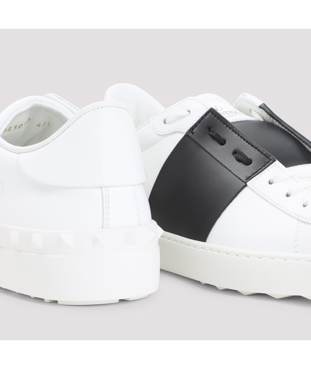 VALENTINO Белые кожаные низкие кроссовки / кеды, фото 6