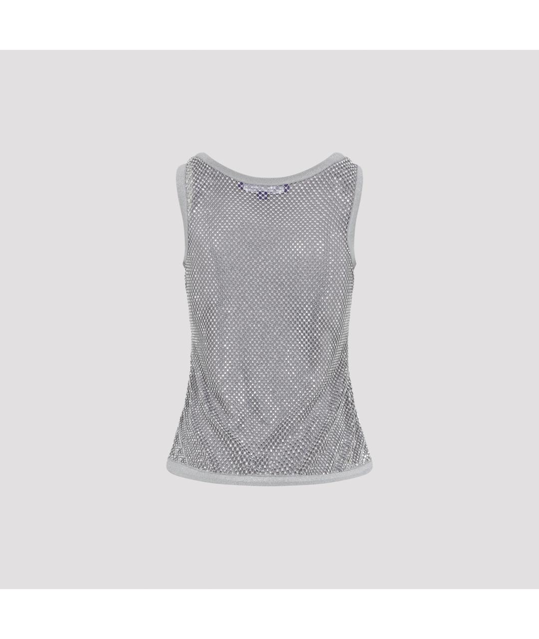 RALPH LAUREN COLLECTION Серебряная вискозная майка, фото 2