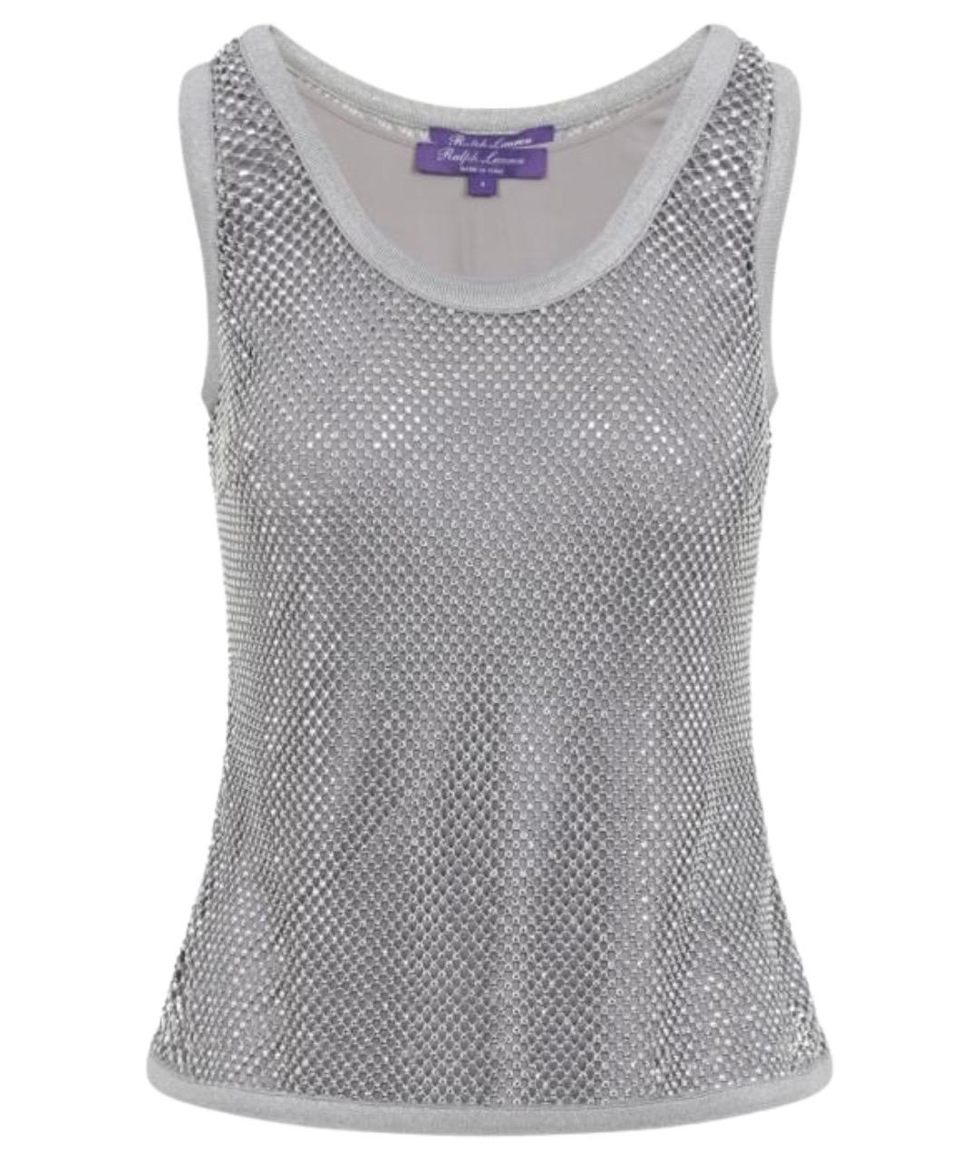 RALPH LAUREN COLLECTION Серебряная вискозная майка, фото 1