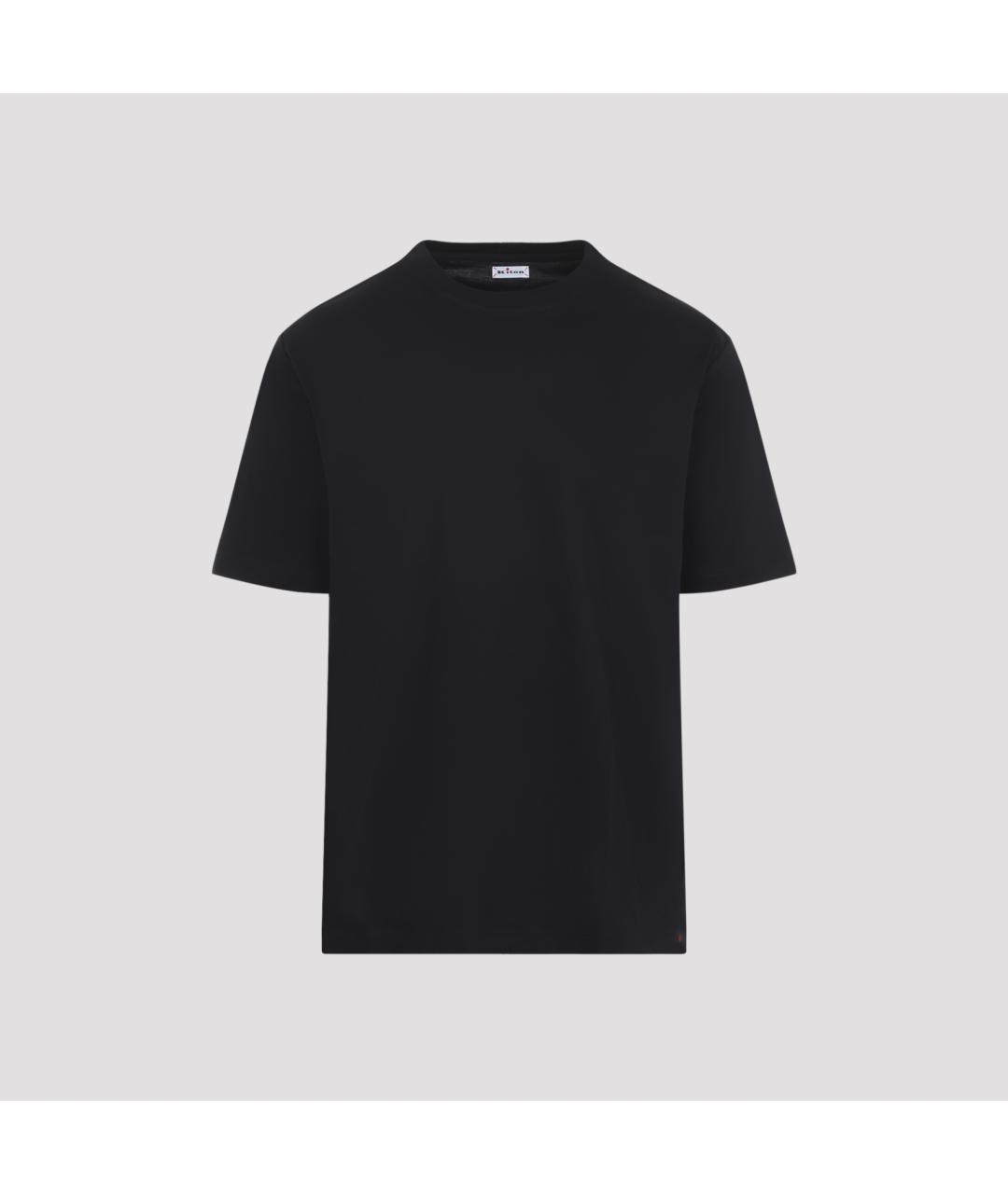 KITON Черная хлопковая футболка, фото 2