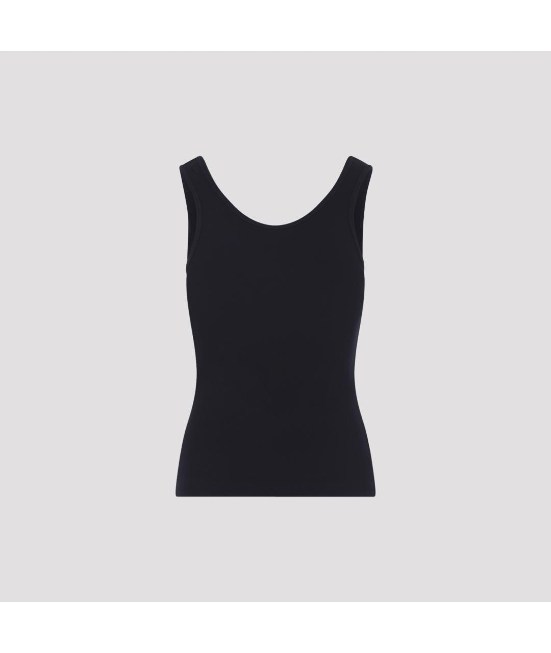 RALPH LAUREN COLLECTION Темно-синяя хлопковая майка, фото 2