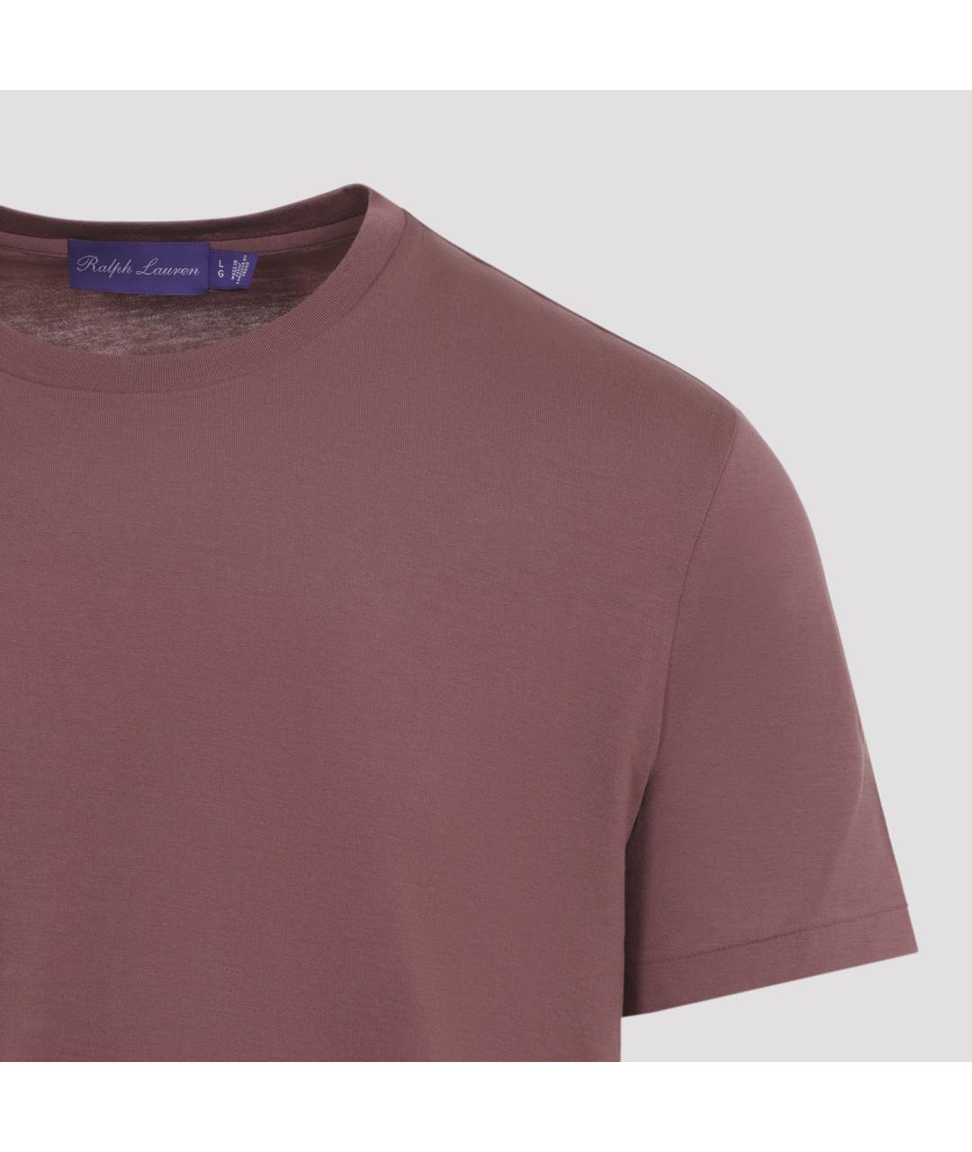 RALPH LAUREN PURPLE LABEL Красная хлопковая футболка, фото 4
