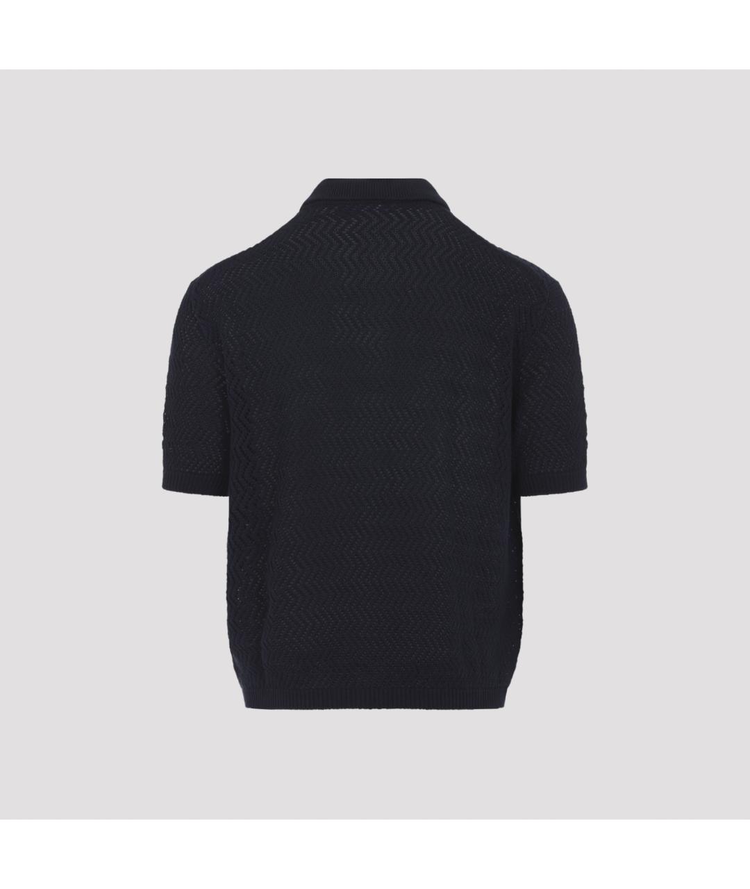 RALPH LAUREN PURPLE LABEL Темно-синий хлопковый кардиган, фото 2