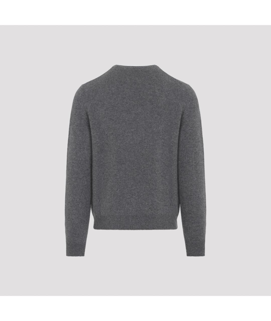 RALPH LAUREN PURPLE LABEL Серый кашемировый джемпер / свитер, фото 3