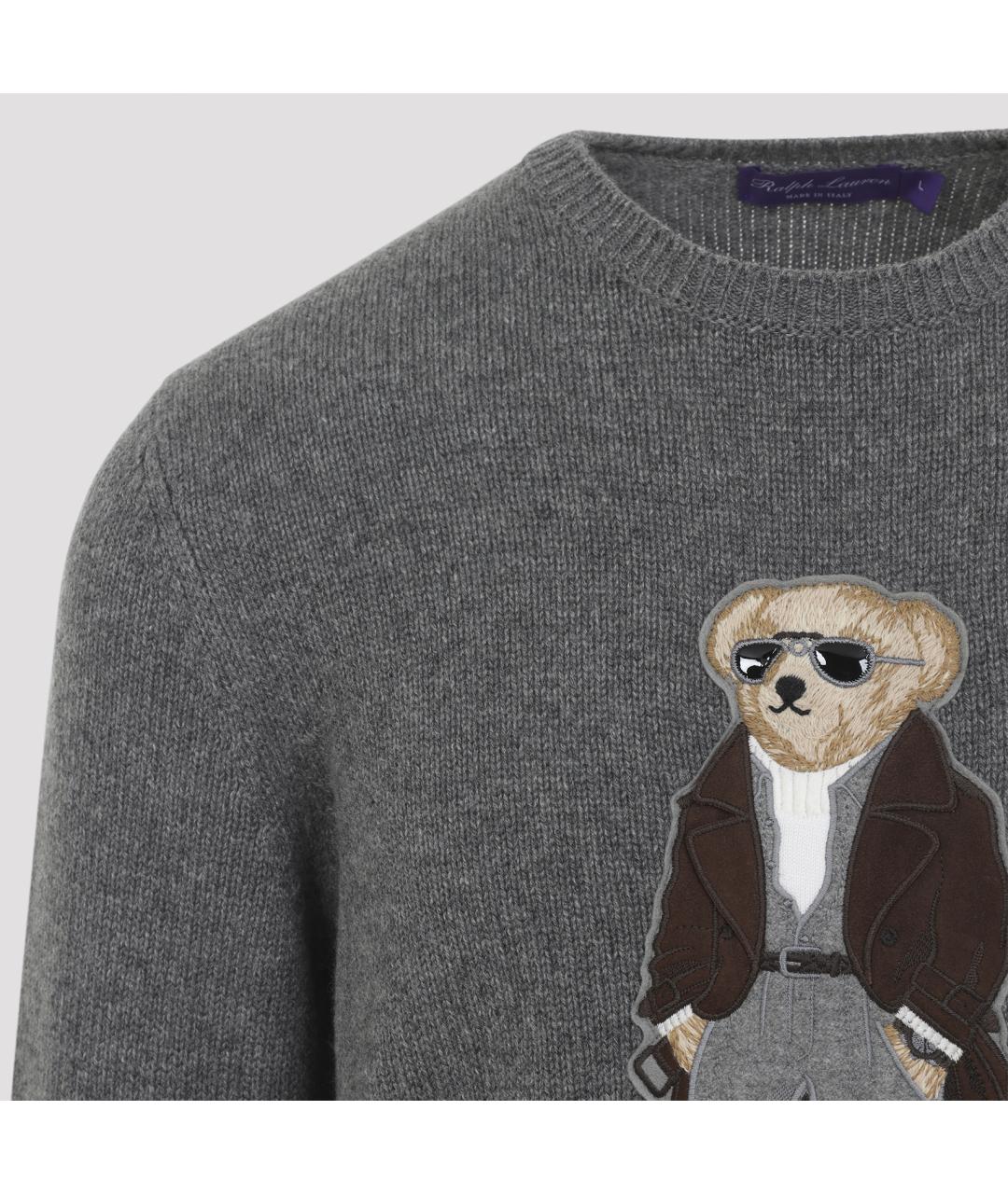 RALPH LAUREN PURPLE LABEL Серый кашемировый джемпер / свитер, фото 5
