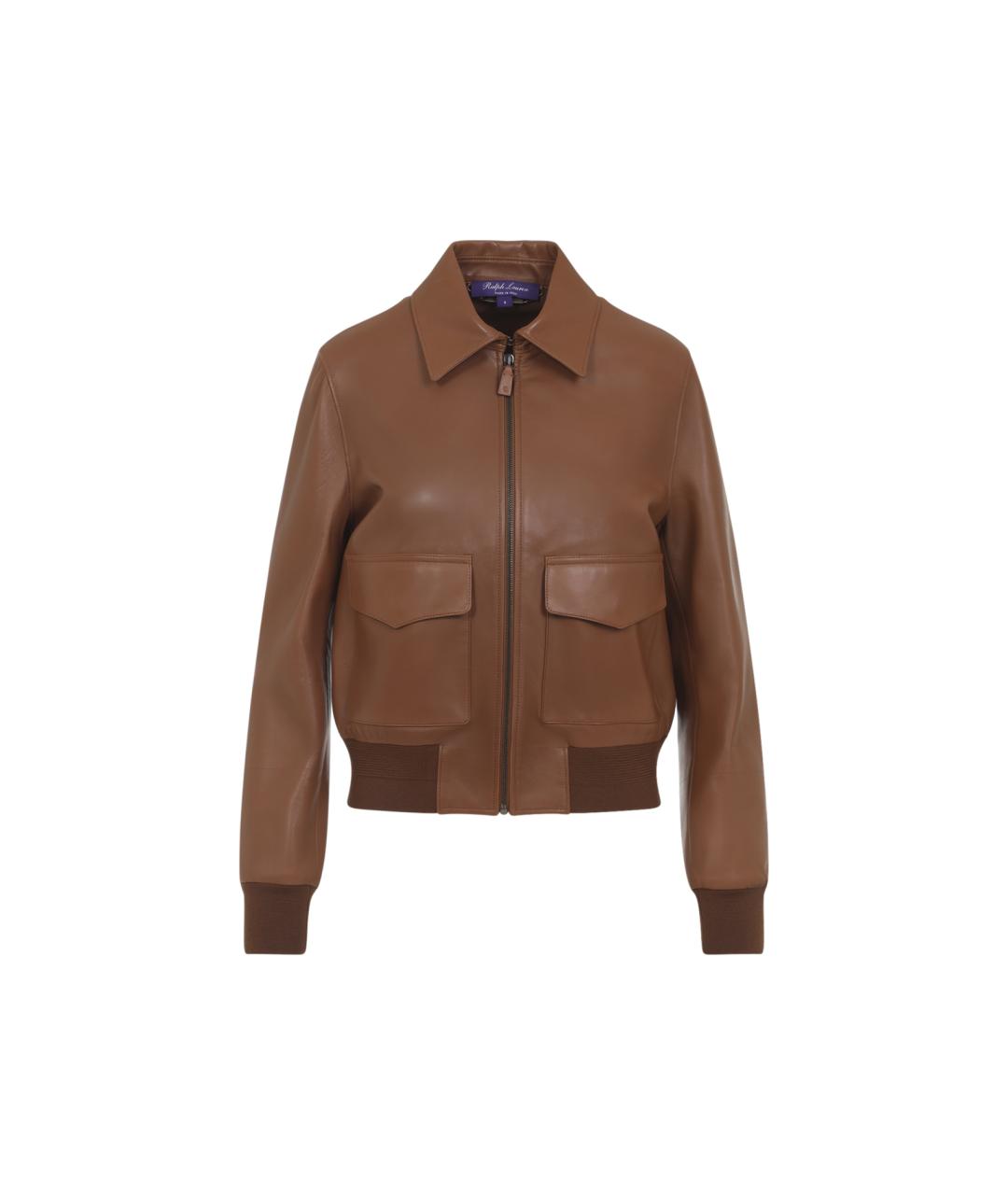 RALPH LAUREN COLLECTION Коричневая кожаная куртка, фото 1