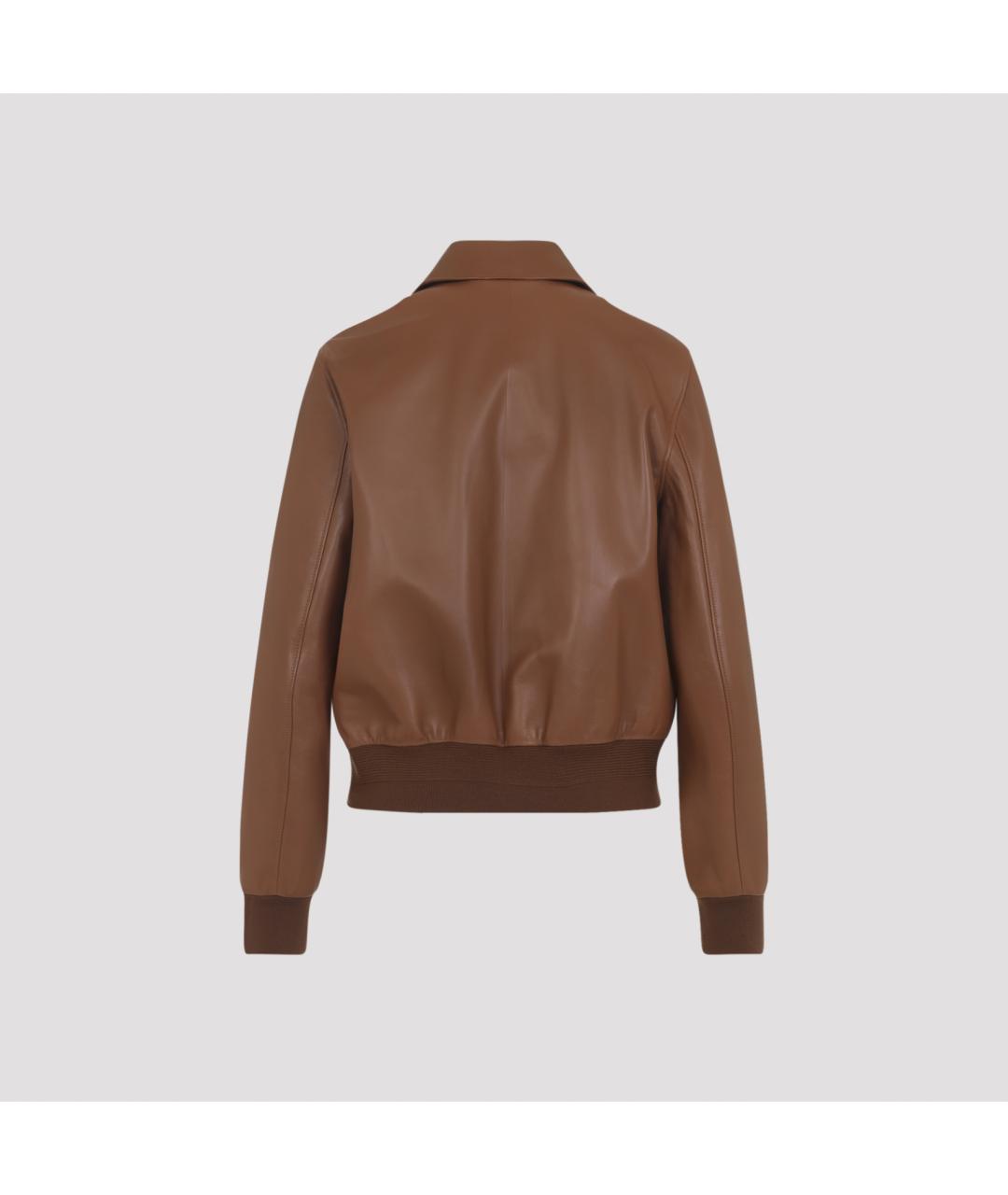 RALPH LAUREN COLLECTION Коричневая кожаная куртка, фото 2