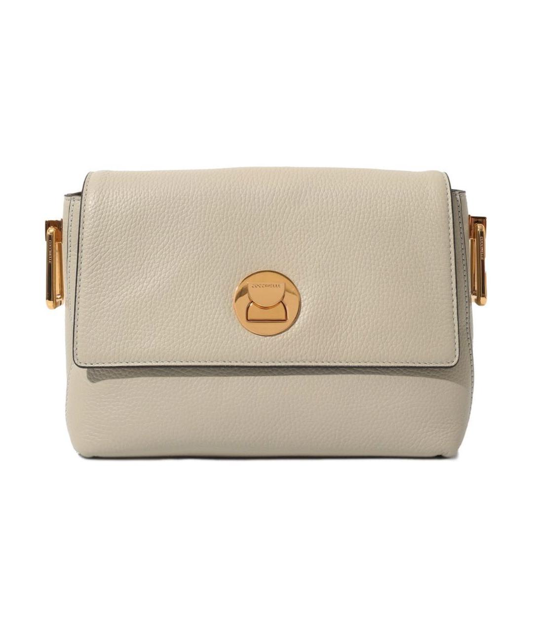 COCCINELLE Бежевая кожаная сумка через плечо, фото 1