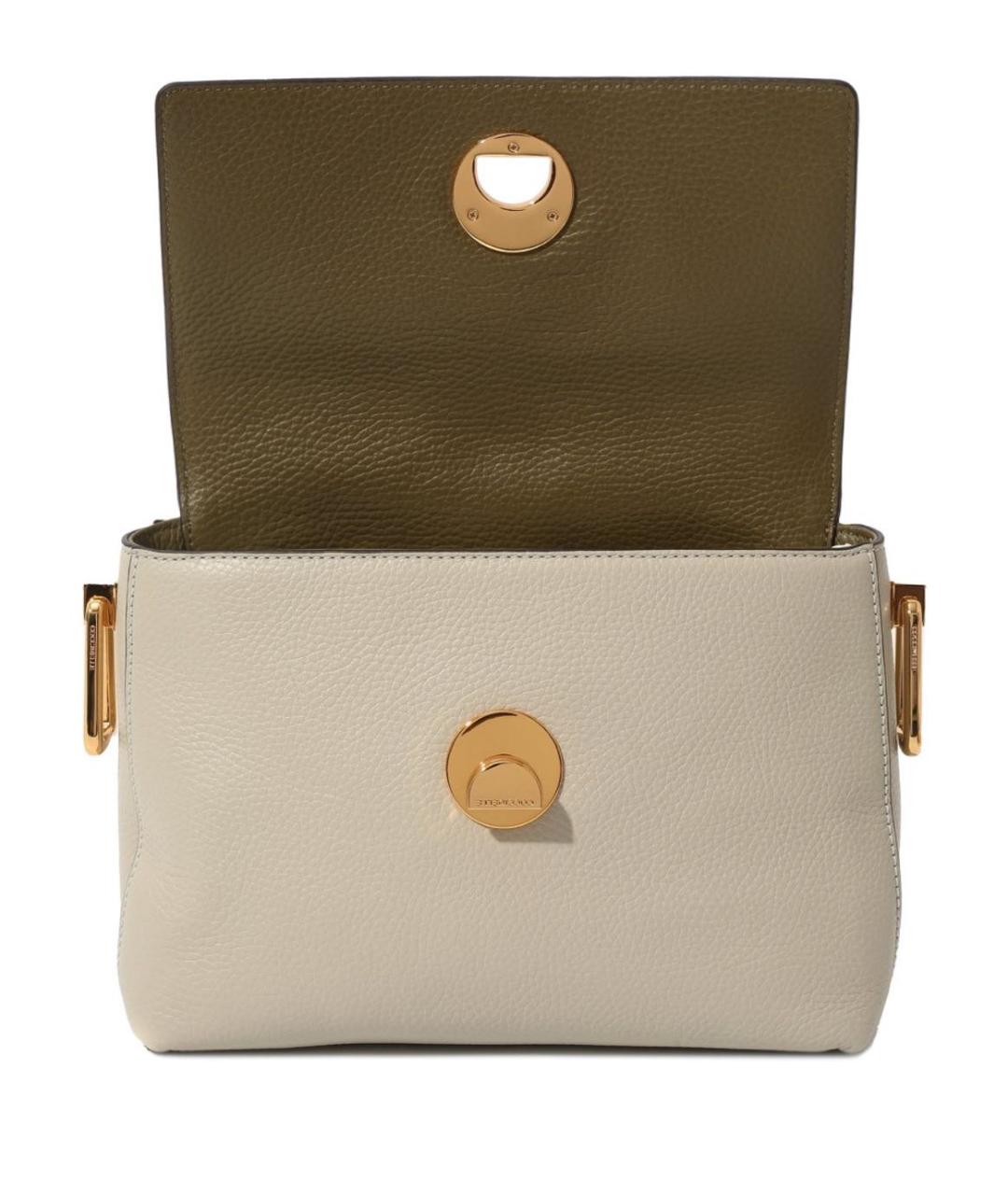 COCCINELLE Бежевая кожаная сумка через плечо, фото 4
