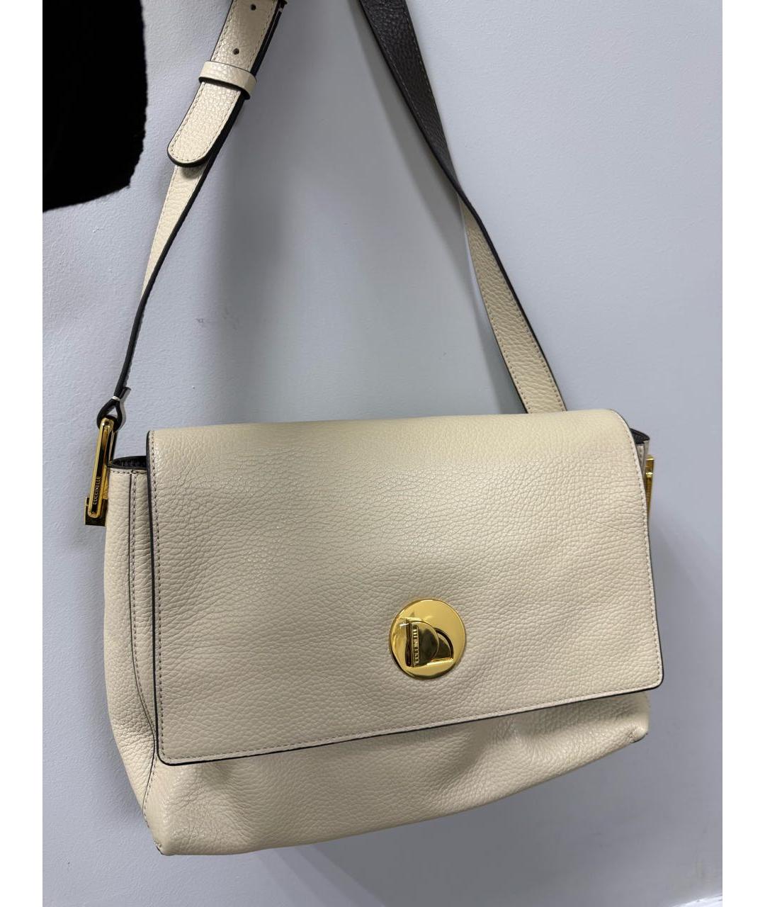 COCCINELLE Бежевая кожаная сумка через плечо, фото 6
