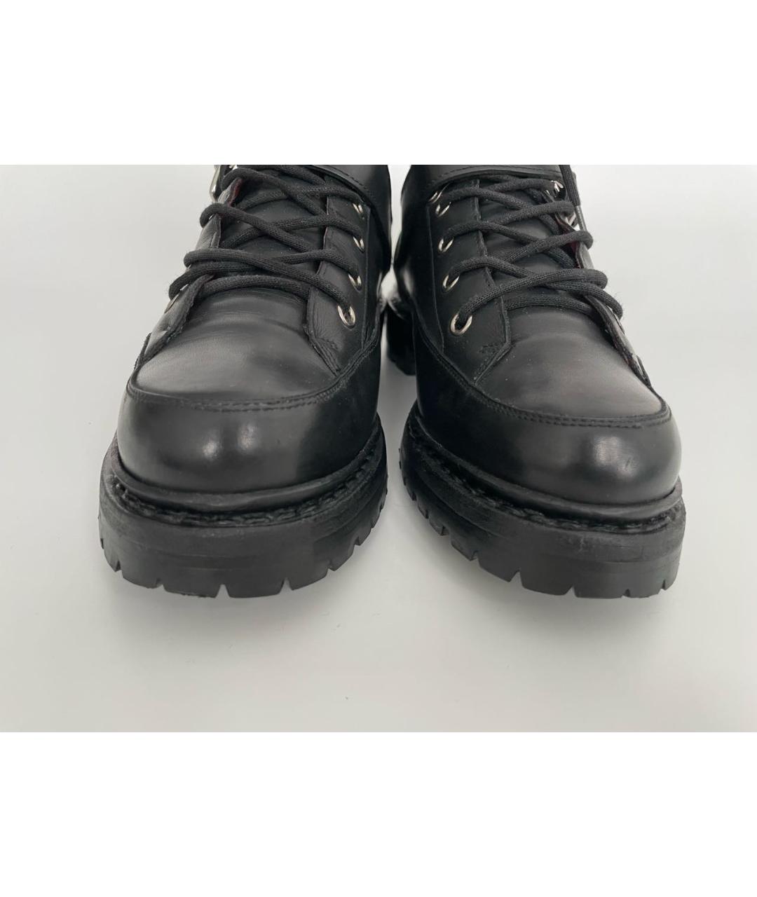 HERMES Черные кожаные ботинки, фото 8