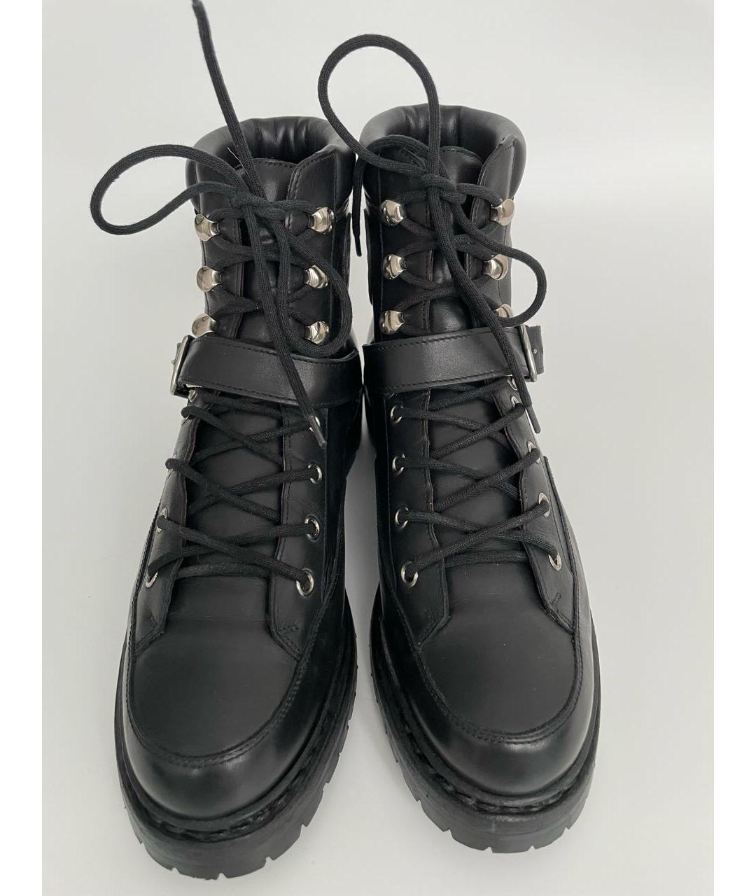 HERMES Черные кожаные ботинки, фото 2