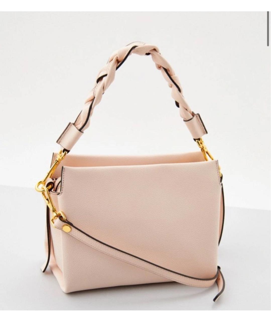 COCCINELLE Розовая кожаная сумка через плечо, фото 3