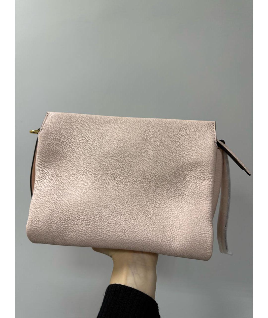 COCCINELLE Розовая кожаная сумка через плечо, фото 5