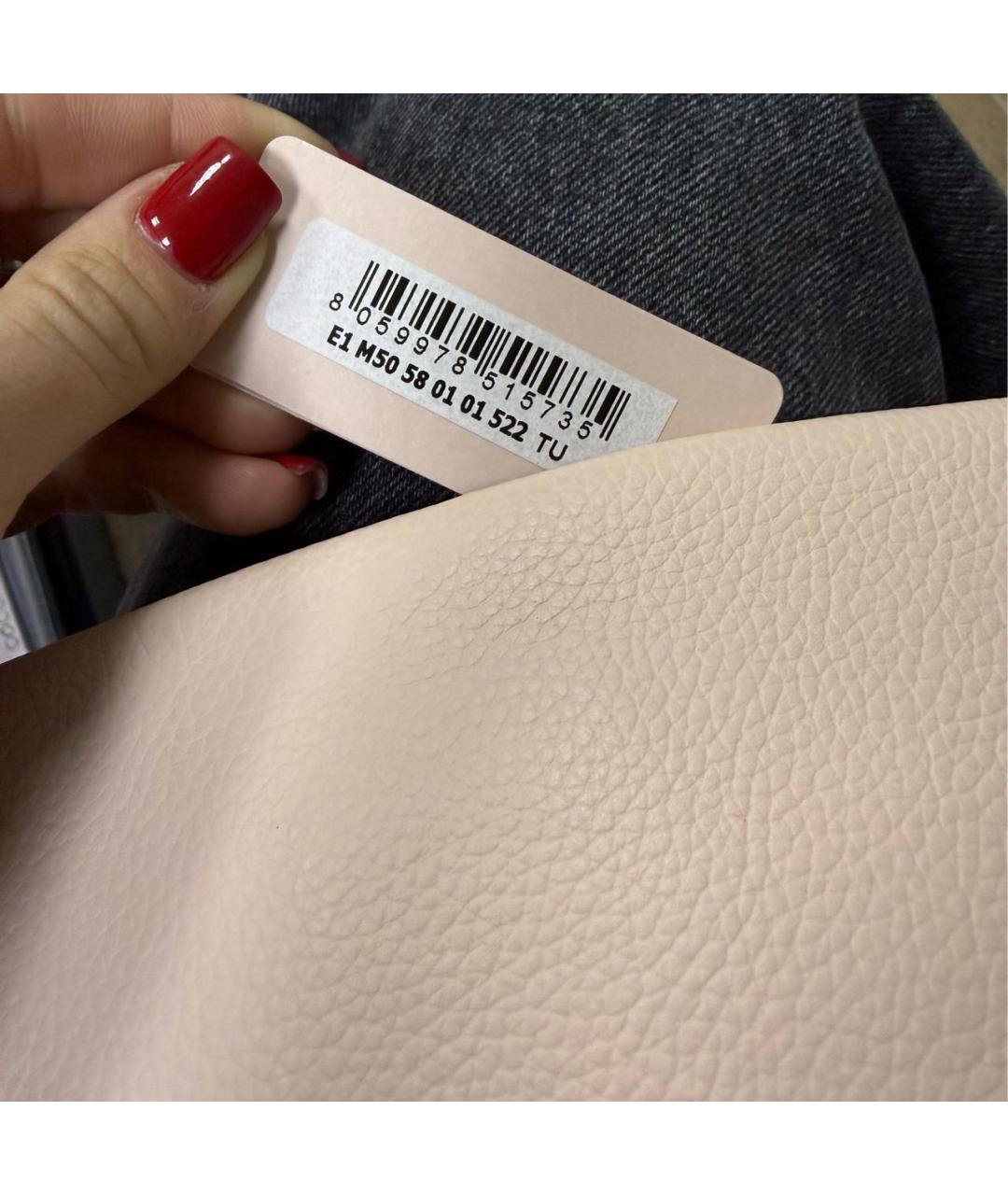 COCCINELLE Розовая кожаная сумка через плечо, фото 6