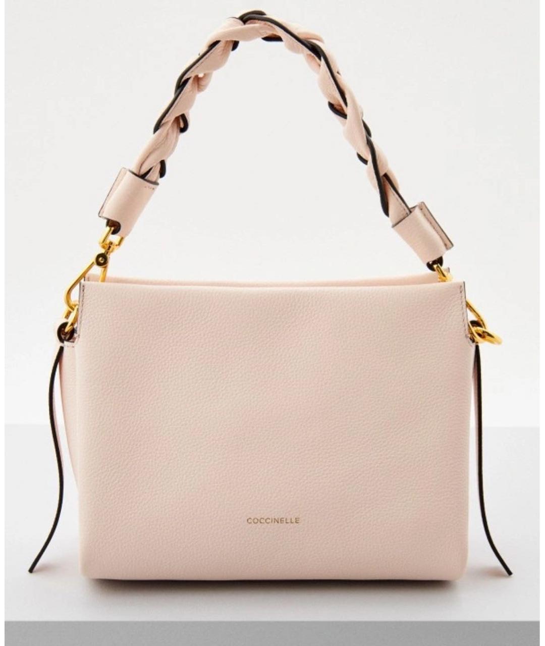 COCCINELLE Розовая кожаная сумка через плечо, фото 7