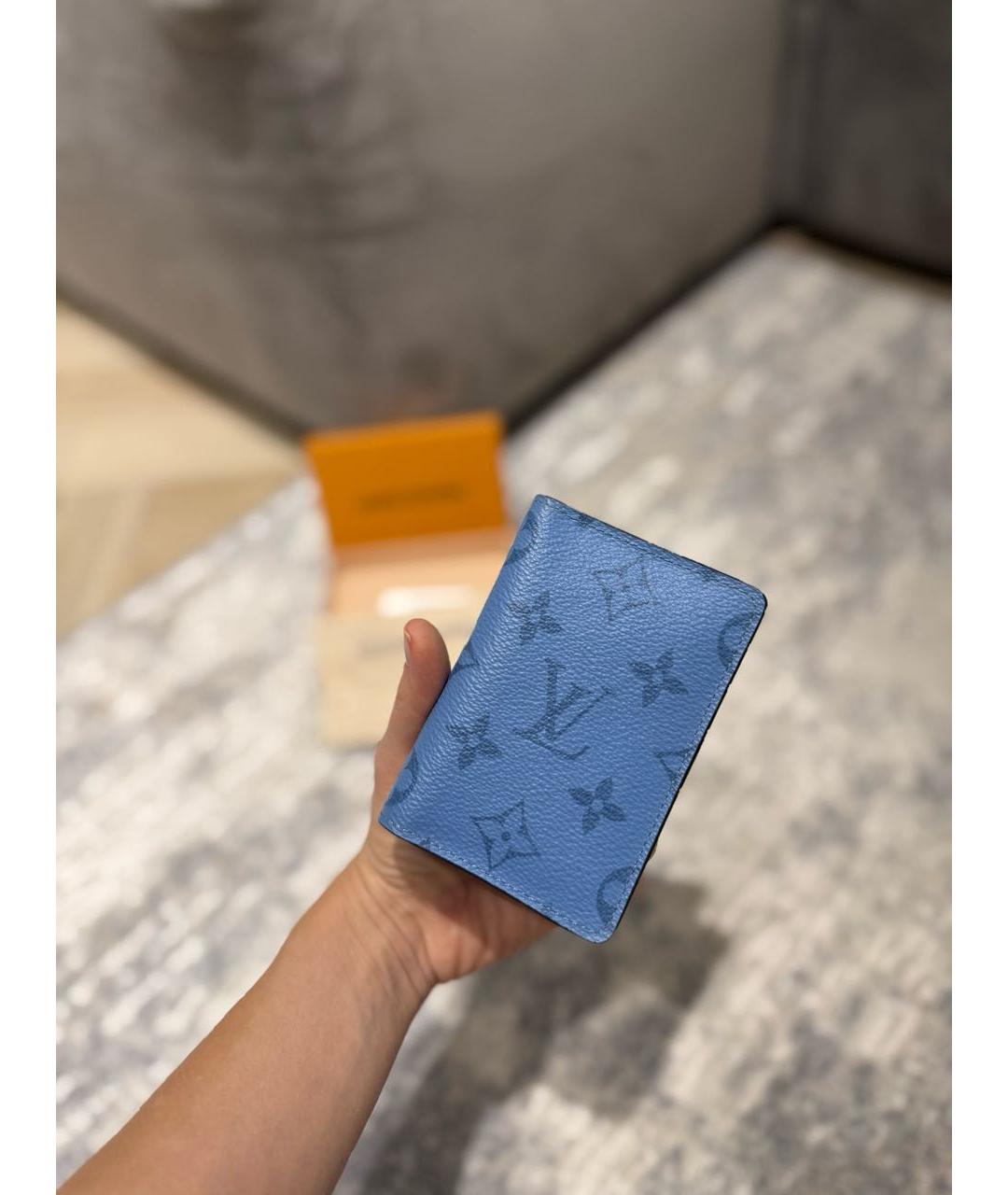 LOUIS VUITTON Голубой кошелек, фото 5