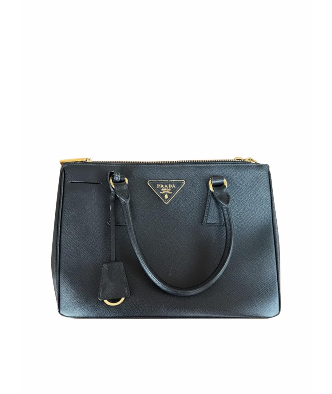 PRADA Черная кожаная сумка тоут, фото 1