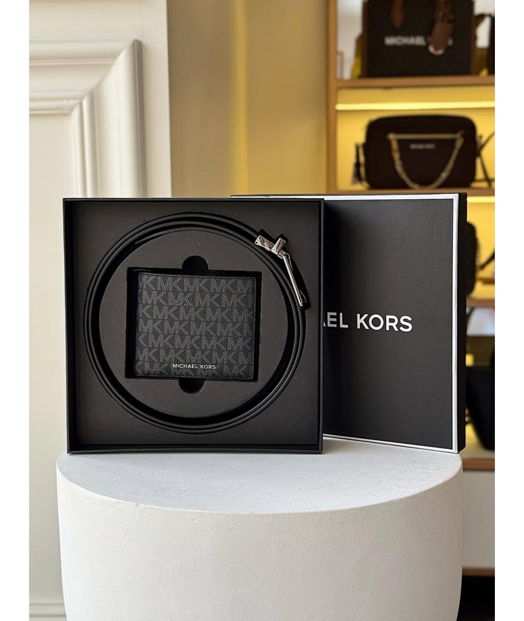 MICHAEL KORS Черный кожаный кошелек, фото 2