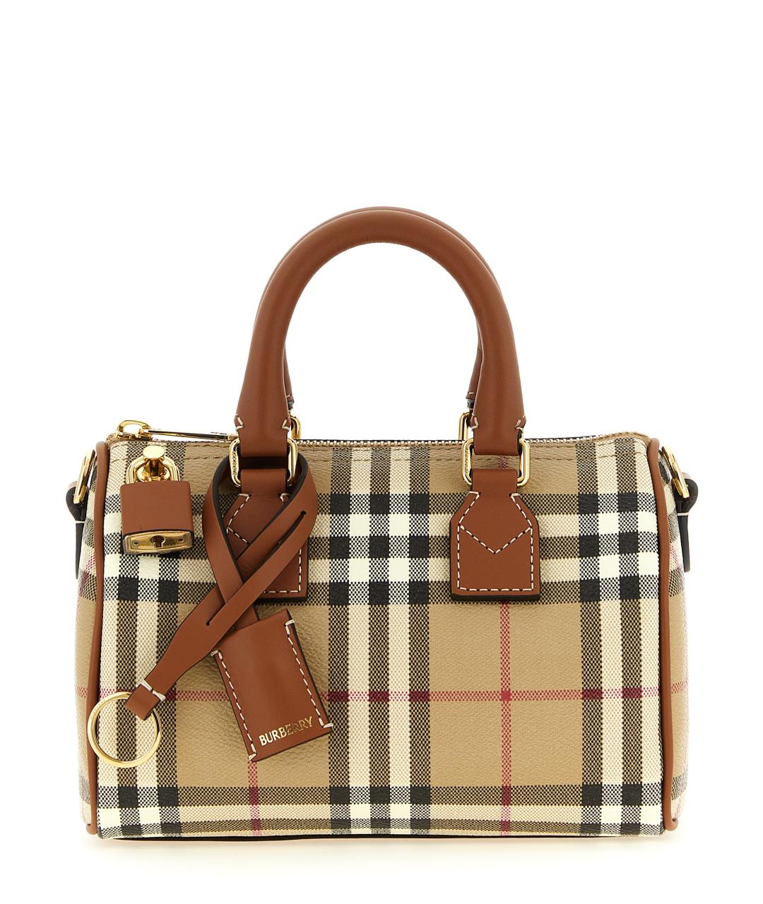 BURBERRY Бежевая сумка тоут из канвы, фото 1
