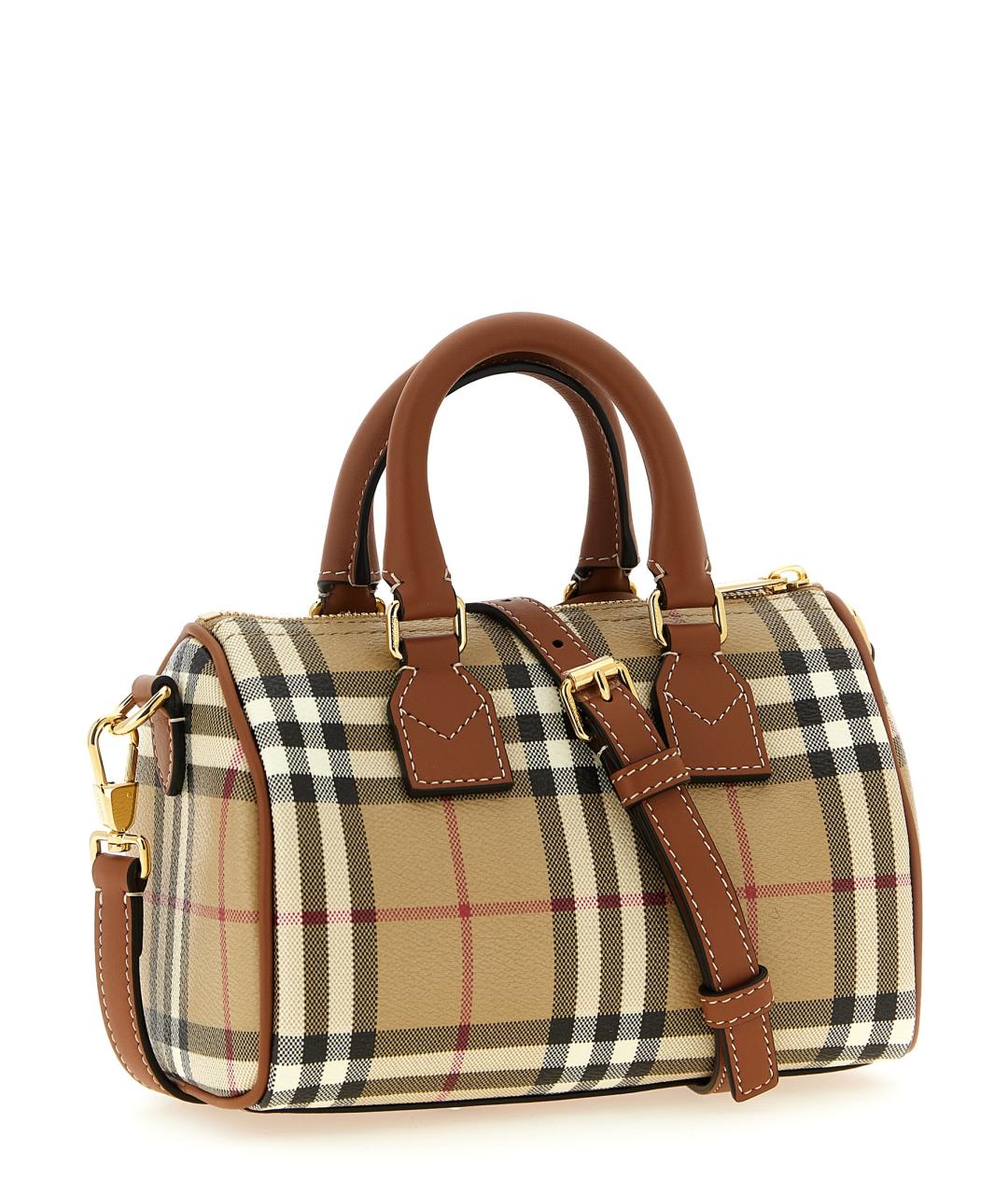 BURBERRY Бежевая сумка тоут из канвы, фото 2