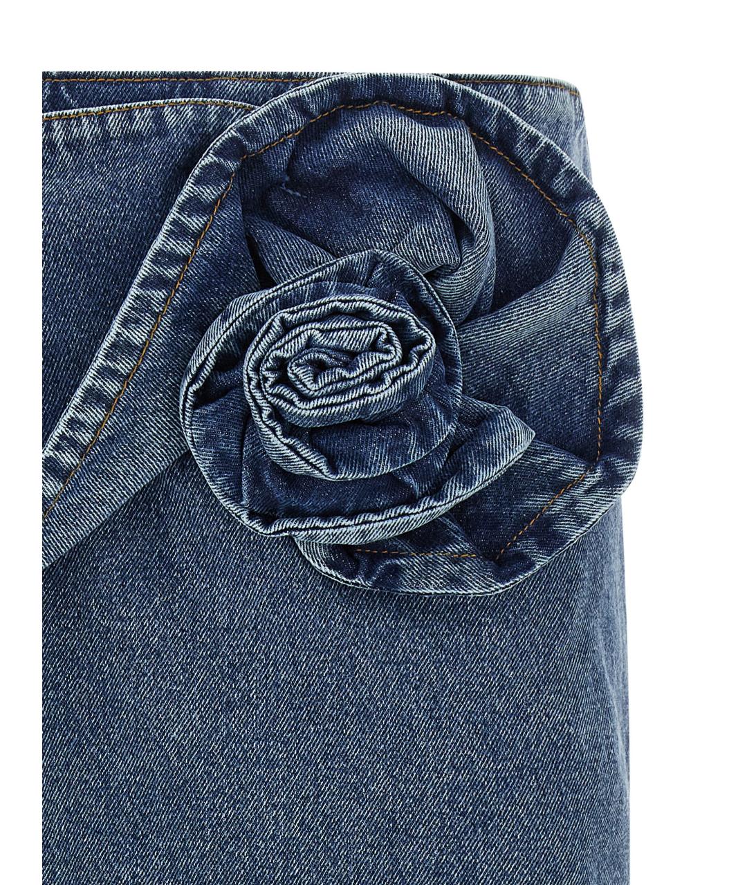 MAGDA BUTRYM Синяя хлопковая юбка миди, фото 3